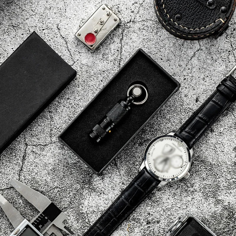 🔦 Eco-Friendly Mini LED Flashlight – Aluminum Alloy Pocket Torch | Waterproof, Lightweight, Durable | Everyday Carry Keychain Light (Black or White)