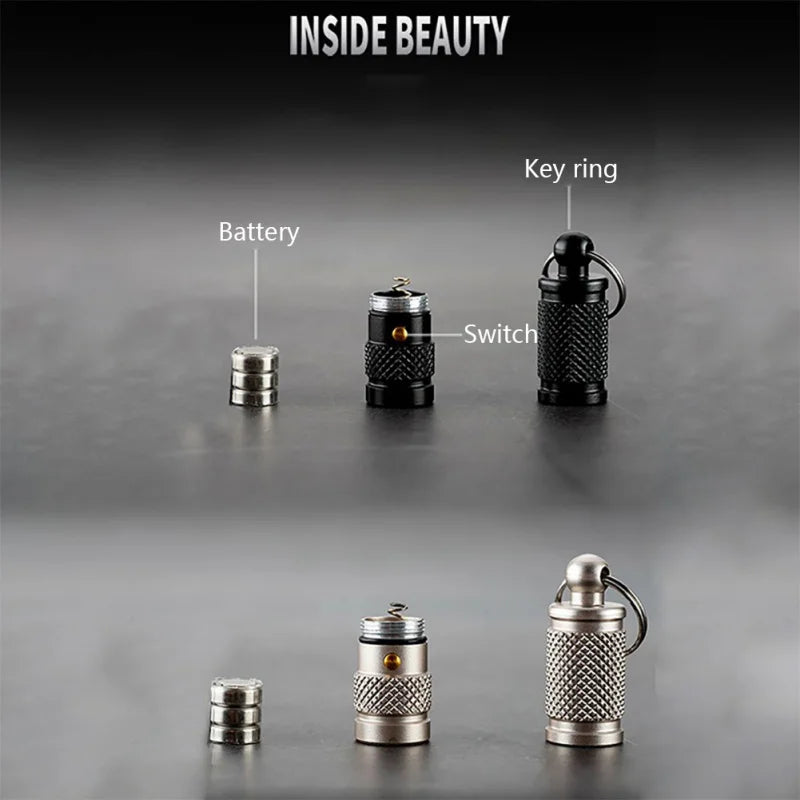 🔦 Eco-Friendly Mini LED Flashlight – Aluminum Alloy Pocket Torch | Waterproof, Lightweight, Durable | Everyday Carry Keychain Light (Black or White)