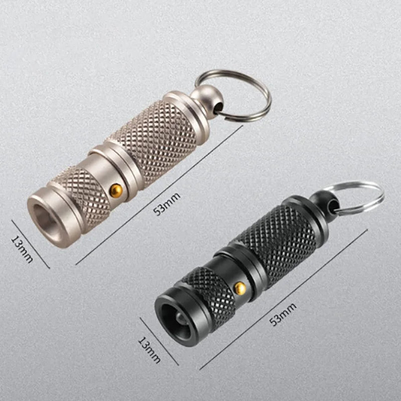 🔦 Eco-Friendly Mini LED Flashlight – Aluminum Alloy Pocket Torch | Waterproof, Lightweight, Durable | Everyday Carry Keychain Light (Black or White)