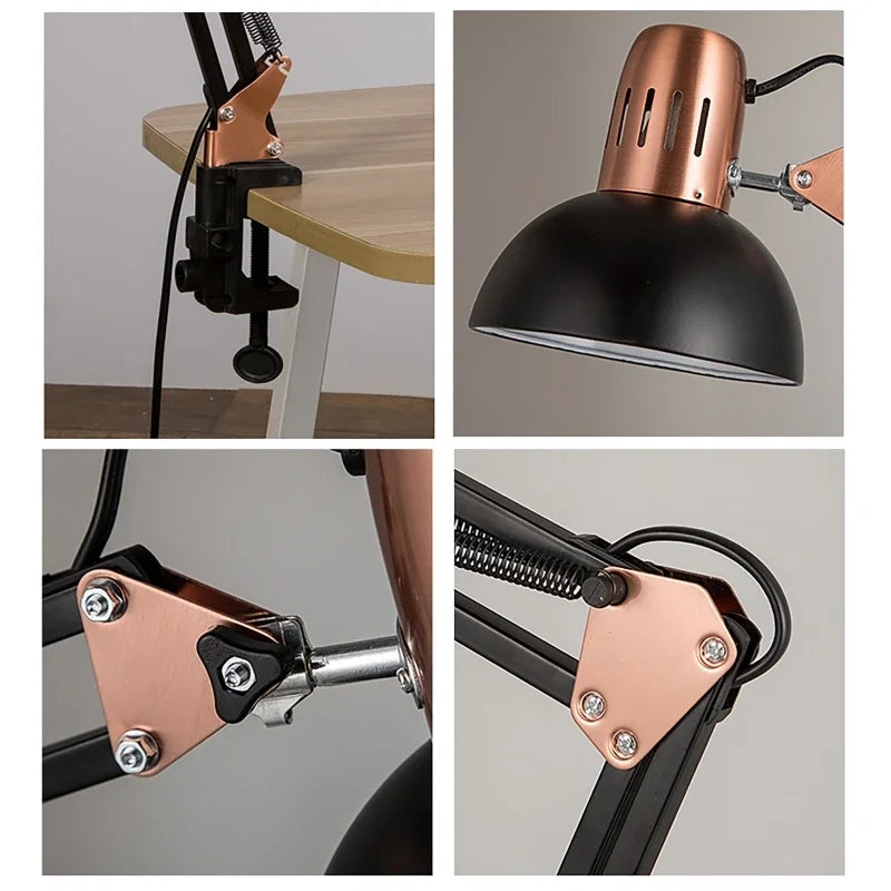 ED Studio Desk Lamp - Vintage Portable Fixture with Clamp for Reading, Writing, and Study