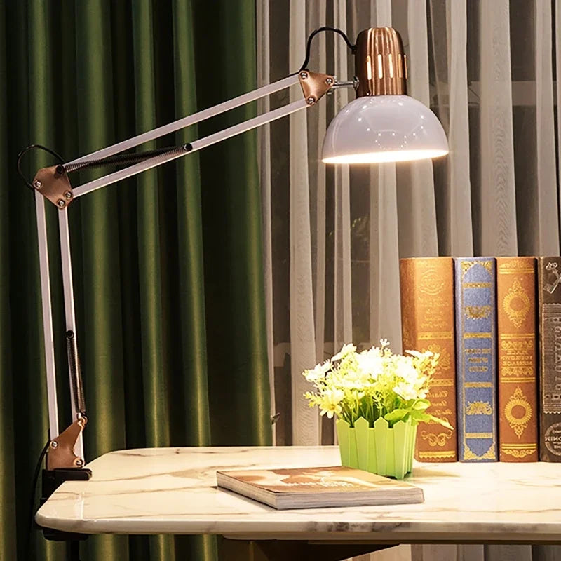 ED Studio Desk Lamp - Vintage Portable Fixture with Clamp for Reading, Writing, and Study