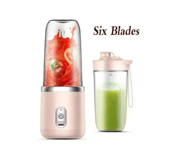 Portable Electric Blender Bottle – 6 Blades Smoothie Maker