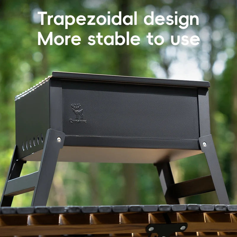 Foldable BBQ Grill with Durable Chrome-Plated Net and Ventilation