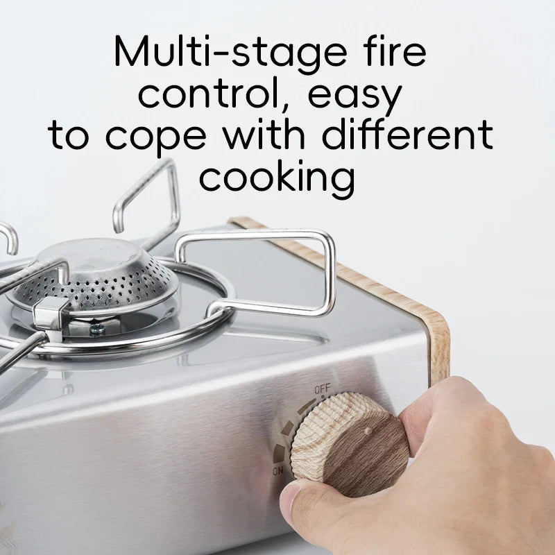 Mini Cassette Stove with 2.8KW Flame and Magnetic Gas Tank Portable Design