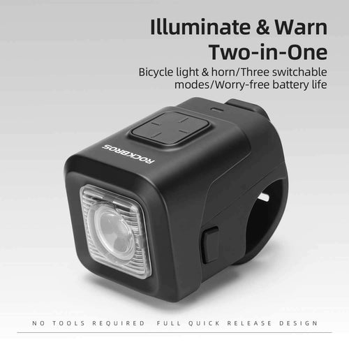 2-in-1 Bike Horn & Front Light -  450lm