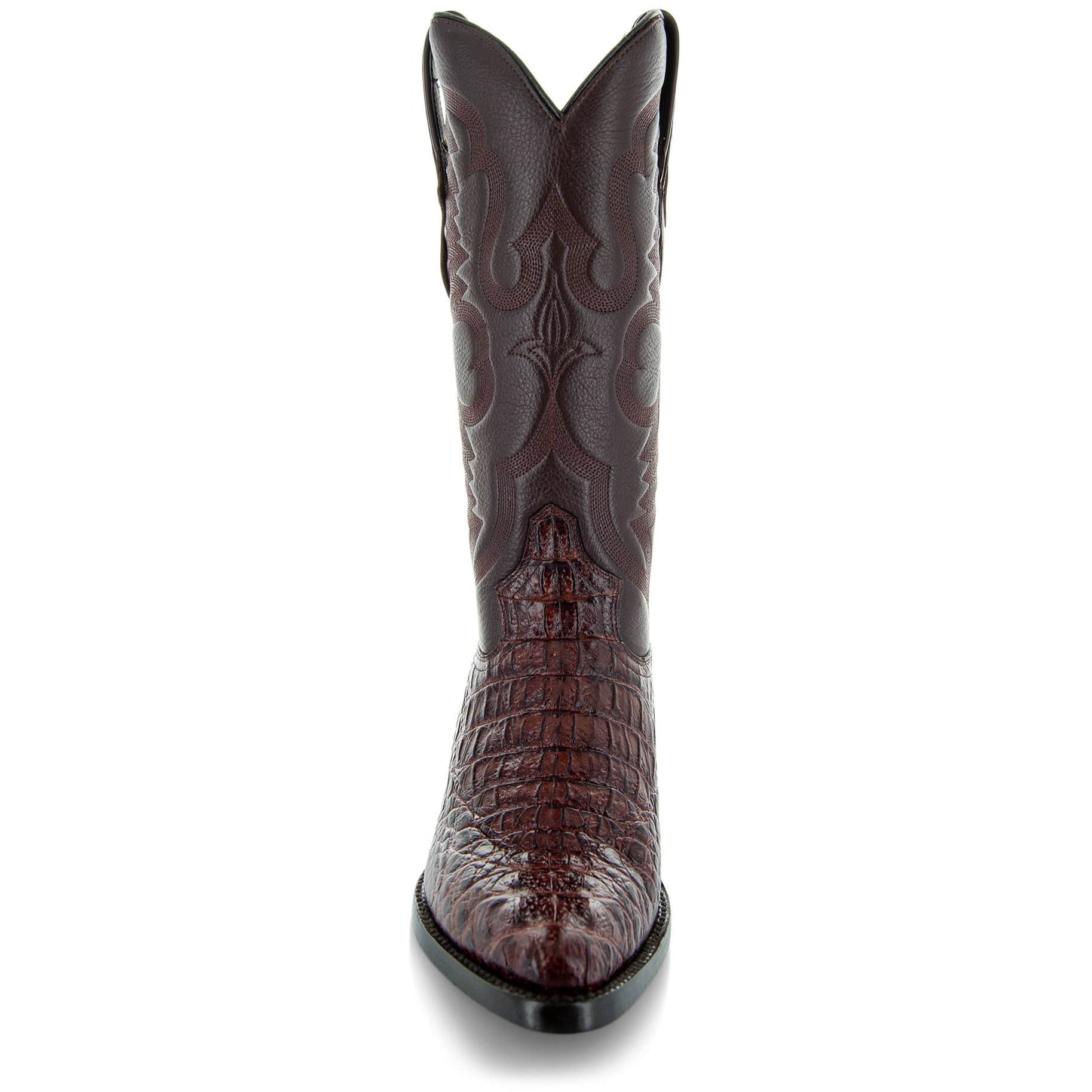 Soto Boots Men's Gator Tail Print Cowboy Boots Cognac (H7006)